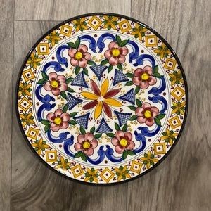 Ceramar Spain 7” Hand-painted‎ Art Plate with Hanger for Wall Display